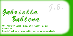 gabriella bablena business card
